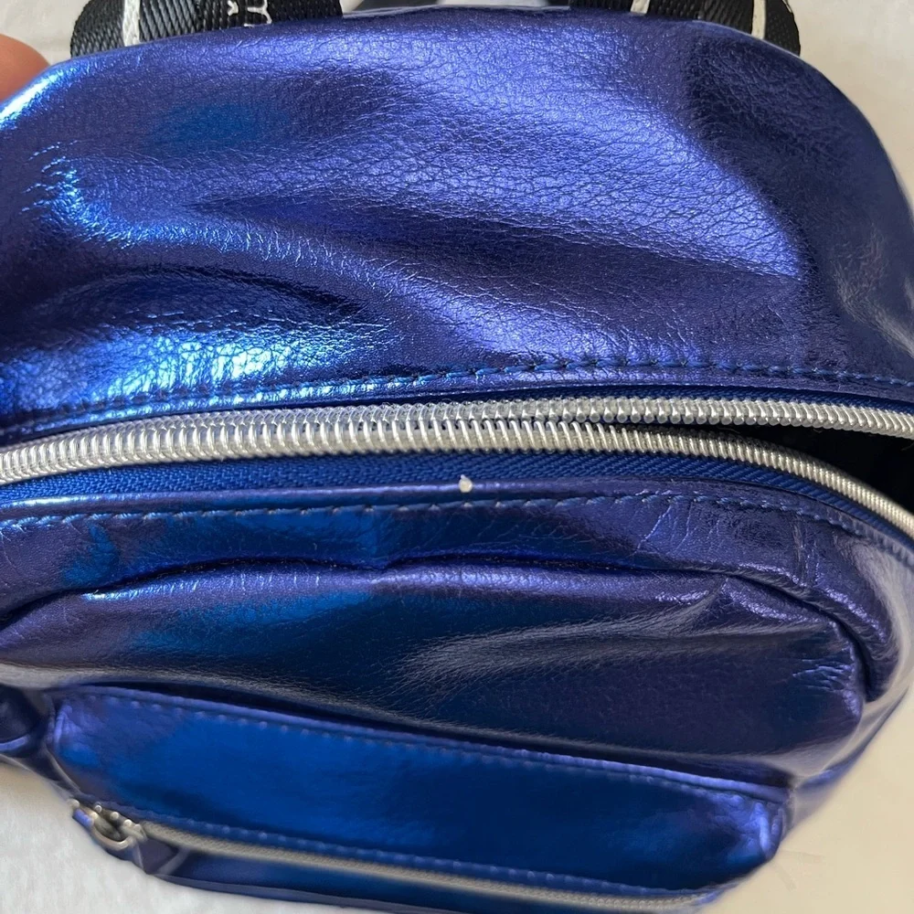 Kendall & Kylie Metallic Royal Blue Mini Backpack